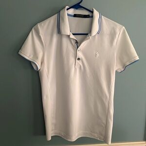 Ralph Lauren White Polo Shirt with Blue Accents